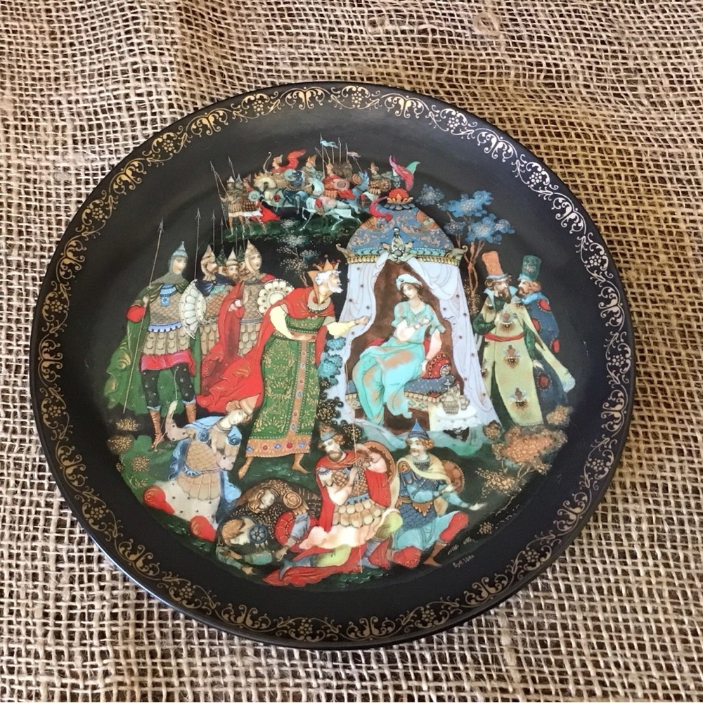 Vintage 1989 Russian Legends Fairy Tale porcelain plate. Plate #3 in the…